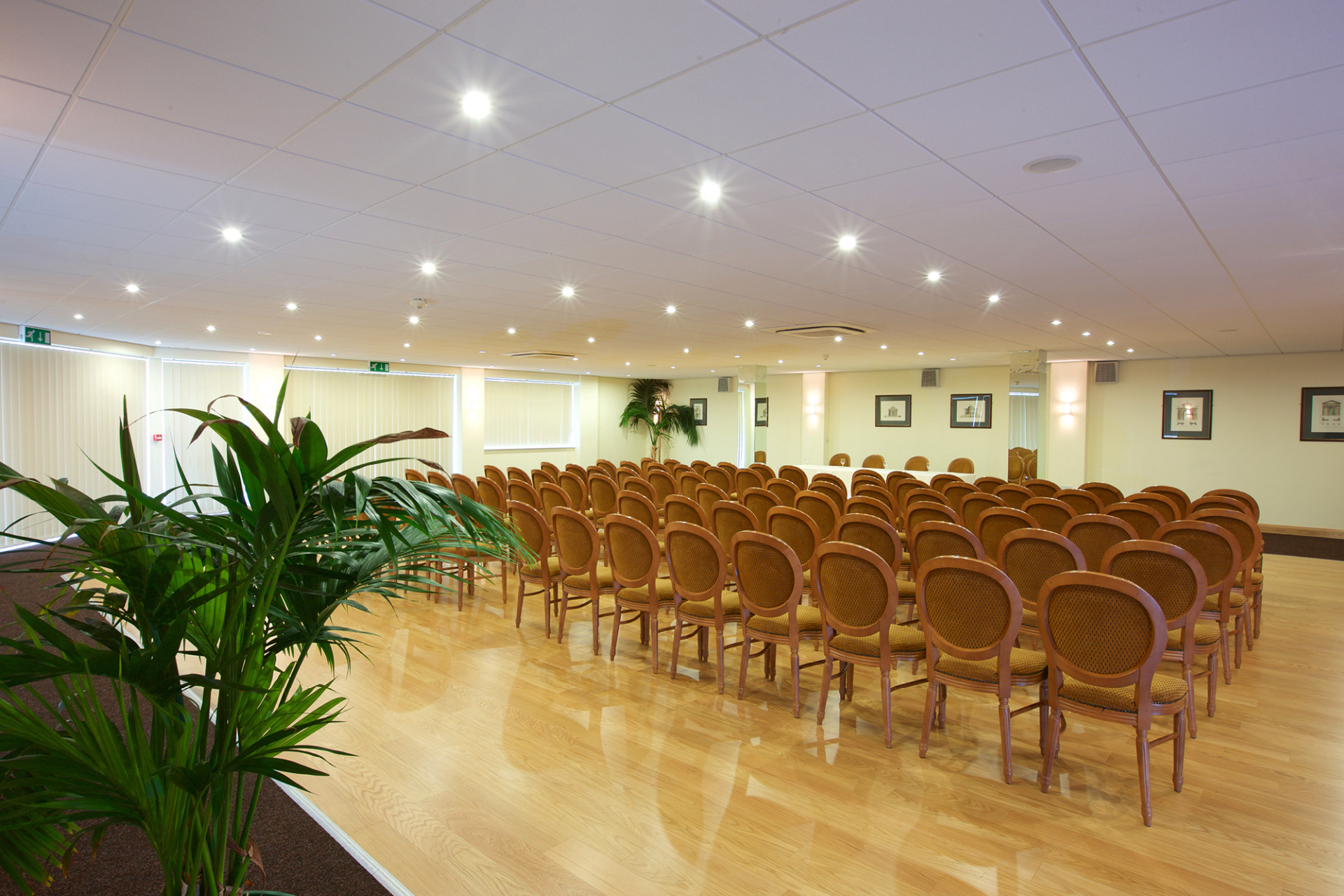 The Riviera Suite laid out in conference style seating